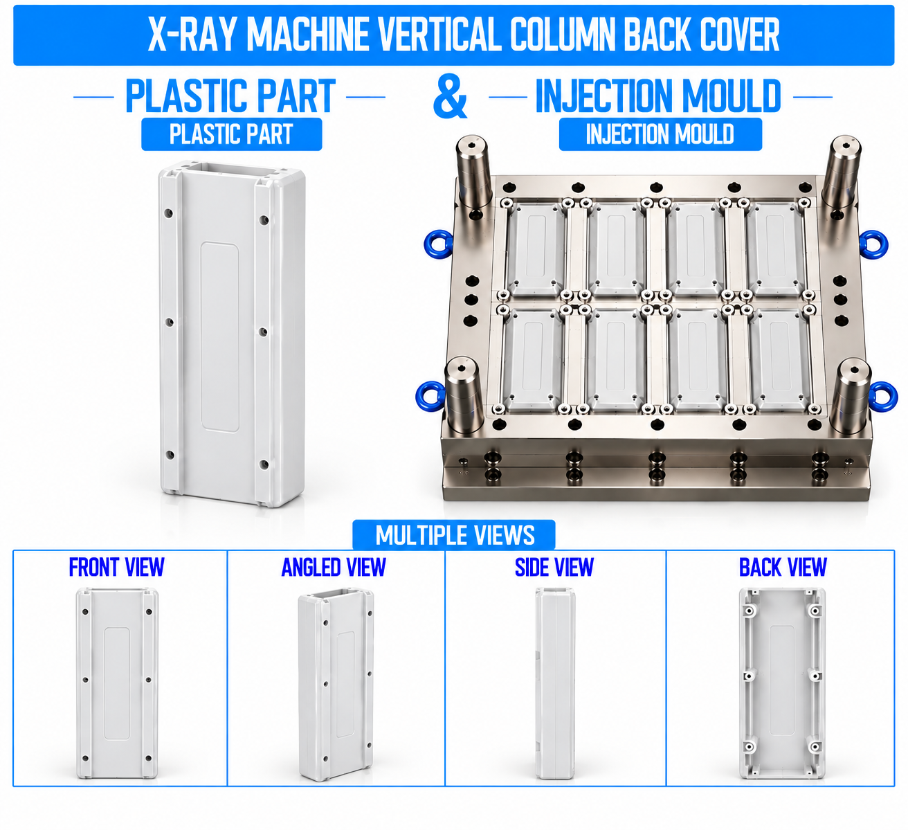 X-Ray Machine Plastic Vertical Column Back Cover Mould and Moulding Service